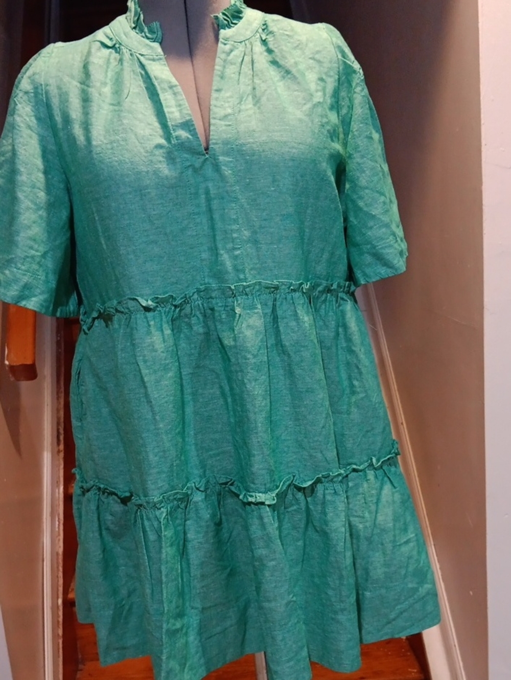 Tuckernuck Mint Green Tiered Mini Dress
